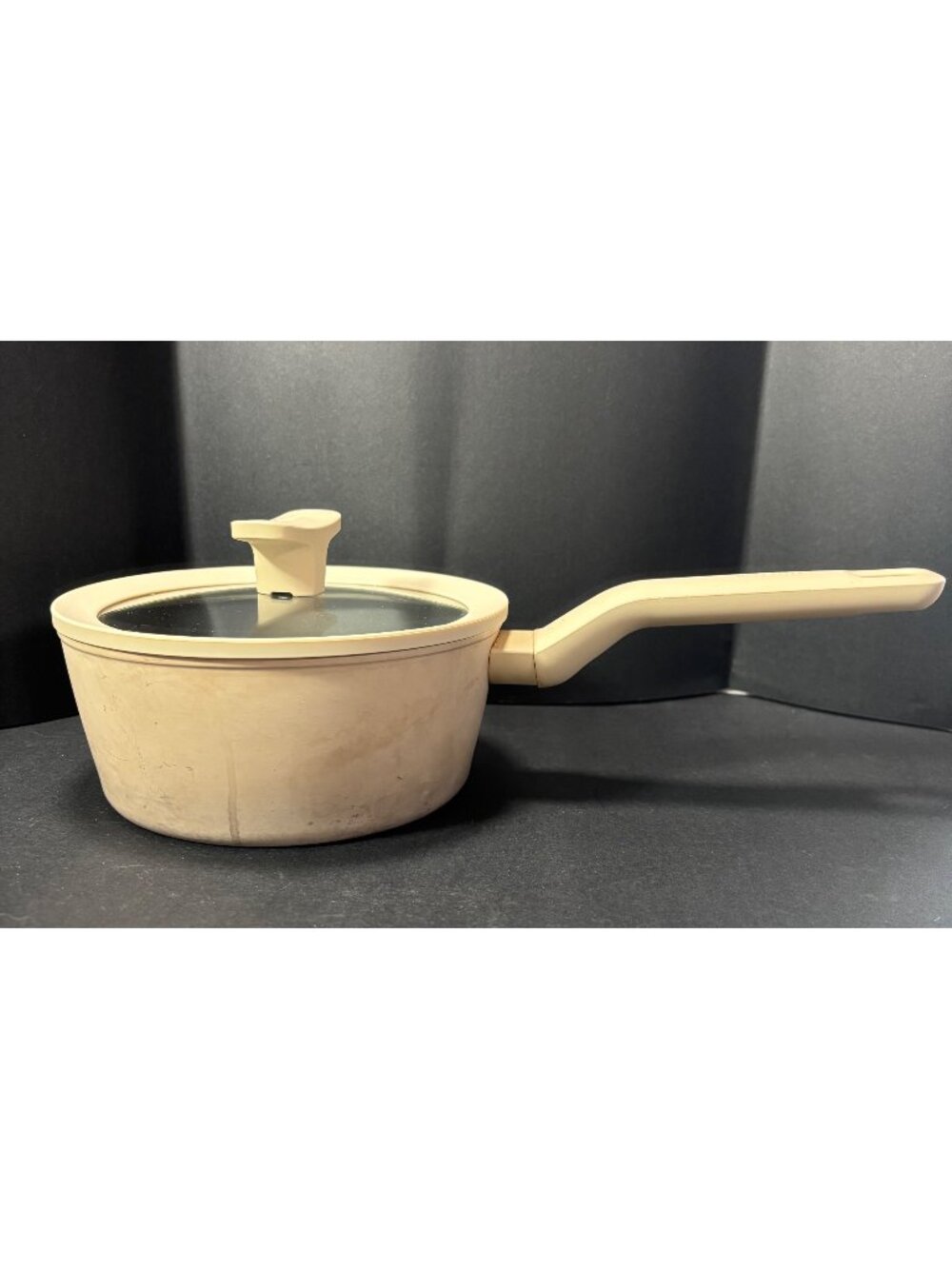 BergHOFF Leo Nonstick 1 1/2 qt Saucepan With Lid Beige Aluminum Cookware
